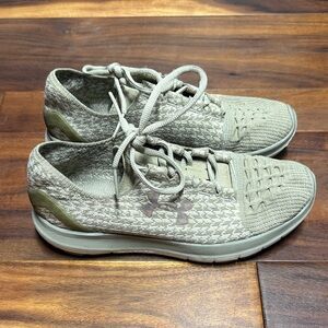 Under Armour Knit Training Sneakers in Olive Green/Tan